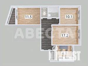 3-к квартира, вторичка, 63м2, 9/9 этаж
