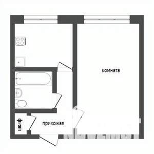 1-к квартира, вторичка, 33м2, 9/9 этаж