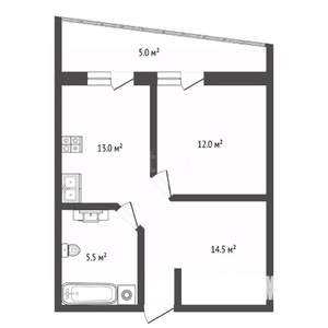 2-к квартира, вторичка, 45м2, 8/10 этаж