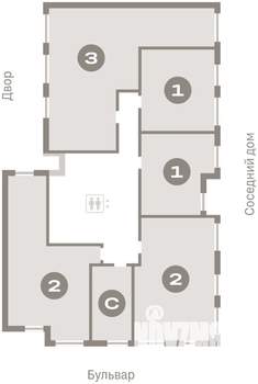 1-к квартира, вторичка, 41м2, 6/8 этаж