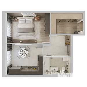 1-к квартира, вторичка, 47м2, 4/9 этаж