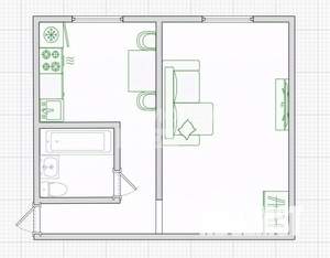 1-к квартира, вторичка, 31м2, 2/5 этаж