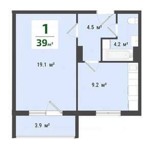1-к квартира, вторичка, 37м2, 8/10 этаж