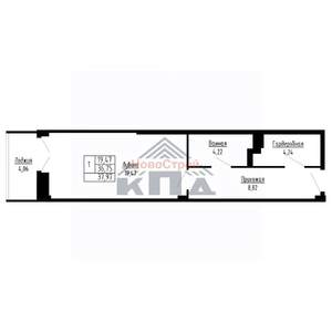 1-к квартира, вторичка, 38м2, 2/16 этаж