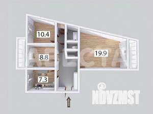 3-к квартира, вторичка, 65м2, 4/5 этаж