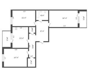 3-к квартира, вторичка, 80м2, 2/10 этаж