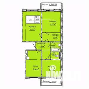 3-к квартира, вторичка, 77м2, 5/10 этаж