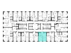 1-к квартира, вторичка, 34м2, 16/20 этаж