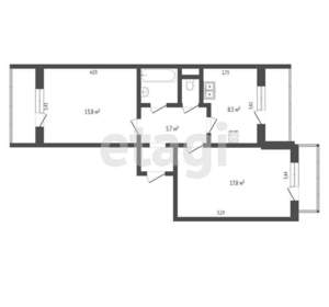 2-к квартира, вторичка, 55м2, 2/10 этаж