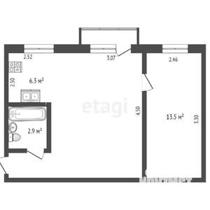 2-к квартира, вторичка, 70м2, 1/10 этаж