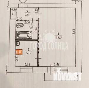 1-к квартира, вторичка, 31м2, 5/5 этаж