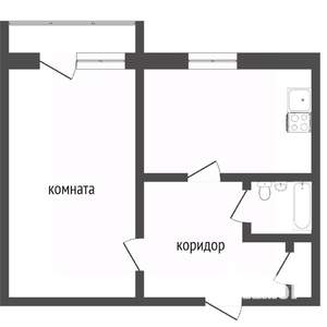 1-к квартира, вторичка, 37м2, 4/10 этаж