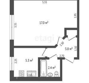 1-к квартира, вторичка, 29м2, 4/5 этаж