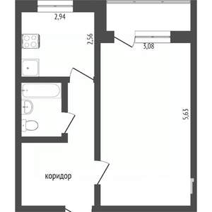 1-к квартира, вторичка, 36м2, 5/5 этаж