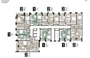 2-к квартира, строящийся дом, 55м2, 8/21 этаж