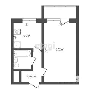 1-к квартира, вторичка, 33м2, 9/9 этаж