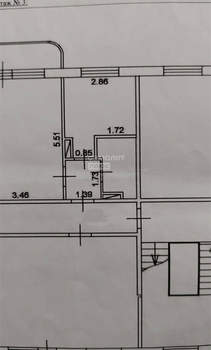 1-к квартира, вторичка, 34м2, 3/3 этаж