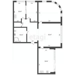 3-к квартира, вторичка, 150м2, 10/10 этаж