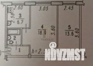 2-к квартира, вторичка, 45м2, 1/5 этаж