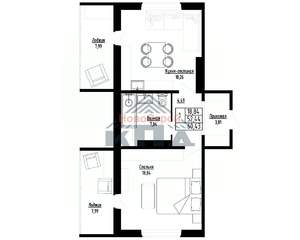 1-к квартира, вторичка, 60м2, 3/16 этаж