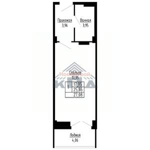 1-к квартира, вторичка, 27м2, 14/16 этаж