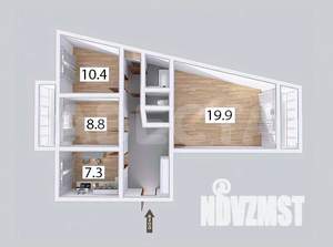 3-к квартира, вторичка, 65м2, 4/5 этаж