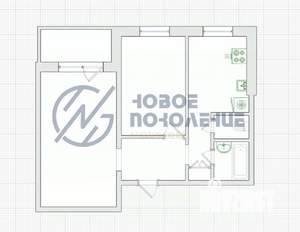 2-к квартира, вторичка, 43м2, 7/9 этаж