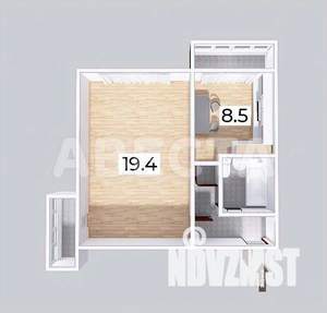 1-к квартира, вторичка, 36м2, 9/9 этаж