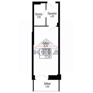 1-к квартира, вторичка, 28м2, 8/16 этаж