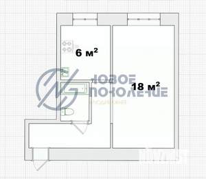 1-к квартира, вторичка, 31м2, 2/5 этаж