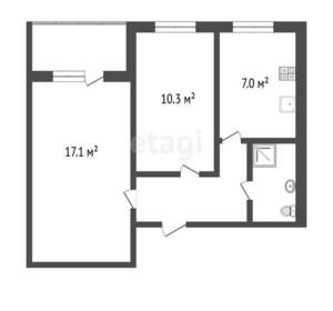 2-к квартира, вторичка, 43м2, 5/9 этаж