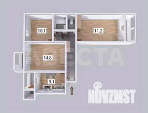 3-к квартира, вторичка, 61м2, 5/11 этаж