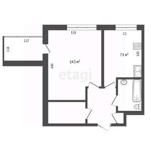 1-к квартира, вторичка, 33м2, 7/9 этаж