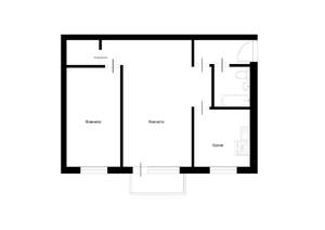 2-к квартира, вторичка, 44м2, 5/5 этаж