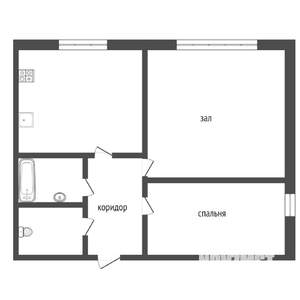 2-к квартира, вторичка, 43м2, 2/9 этаж