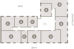 2-к квартира, вторичка, 66м2, 7/9 этаж