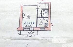 1-к квартира, вторичка, 33м2, 2/5 этаж