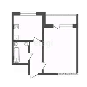 1-к квартира, вторичка, 30м2, 3/9 этаж