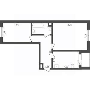 2-к квартира, вторичка, 66м2, 8/10 этаж