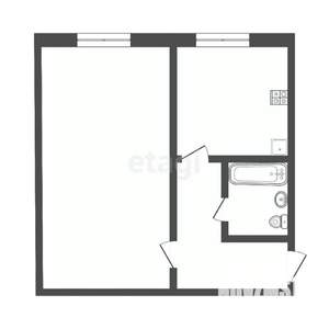 1-к квартира, вторичка, 31м2, 2/5 этаж