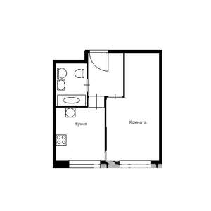 1-к квартира, вторичка, 37м2, 4/9 этаж