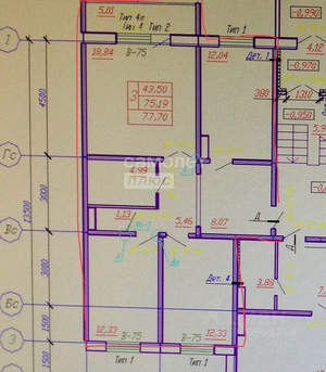 3-к квартира, вторичка, 76м2, 6/12 этаж