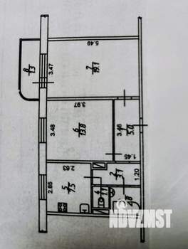 2-к квартира, вторичка, 52м2, 10/10 этаж