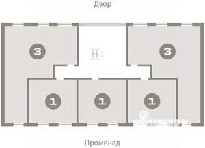 1-к квартира, вторичка, 46м2, 6/7 этаж