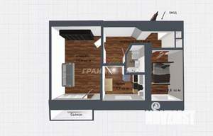 2-к квартира, вторичка, 54м2, 4/5 этаж
