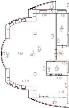 2-к квартира, вторичка, 95м2, 7/14 этаж