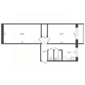 2-к квартира, вторичка, 49м2, 3/5 этаж