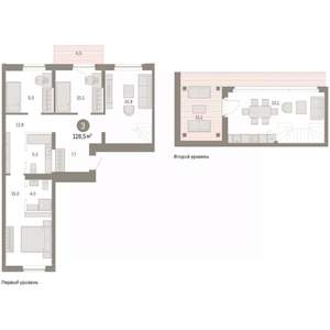 3-к квартира, вторичка, 127м2, 7/7 этаж