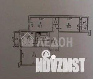3-к квартира, вторичка, 67м2, 3/7 этаж