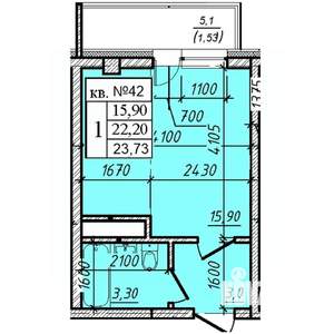 1-к квартира, вторичка, 24м2, 5/8 этаж
